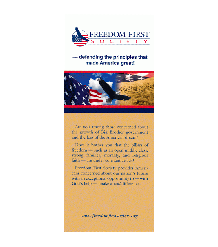 Freedom First Society Tri-Fold Brochure